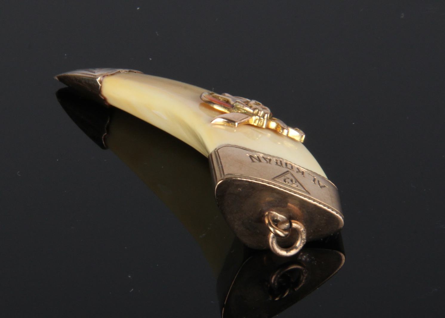 Vintage Shriner Tiger Claw Pendant