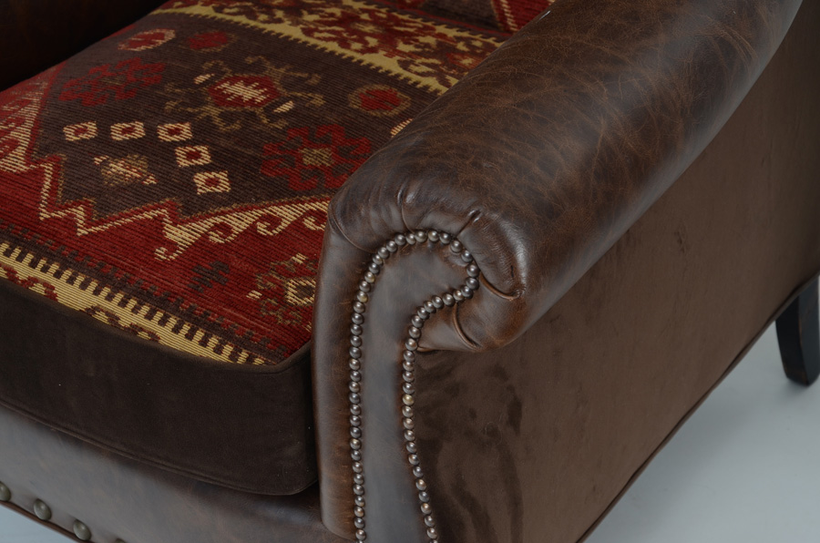 Pair of Old Hickory Tannery Southwestern Wingback Chairs