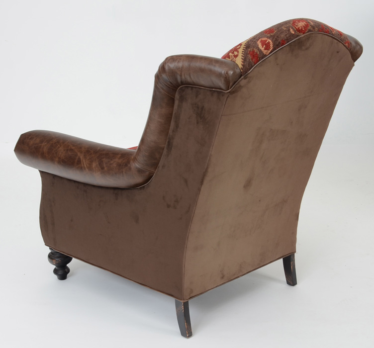 Pair of Old Hickory Tannery Southwestern Wingback Chairs