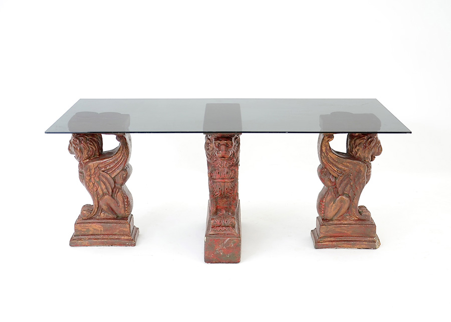 Three Griffin Supports and Glass Top