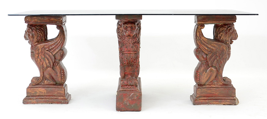 Three Griffin Supports and Glass Top