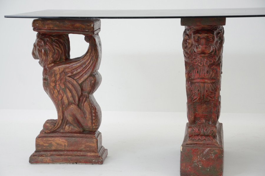 Three Griffin Supports and Glass Top