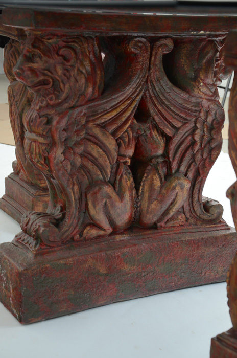 Three Griffin Supports and Glass Top