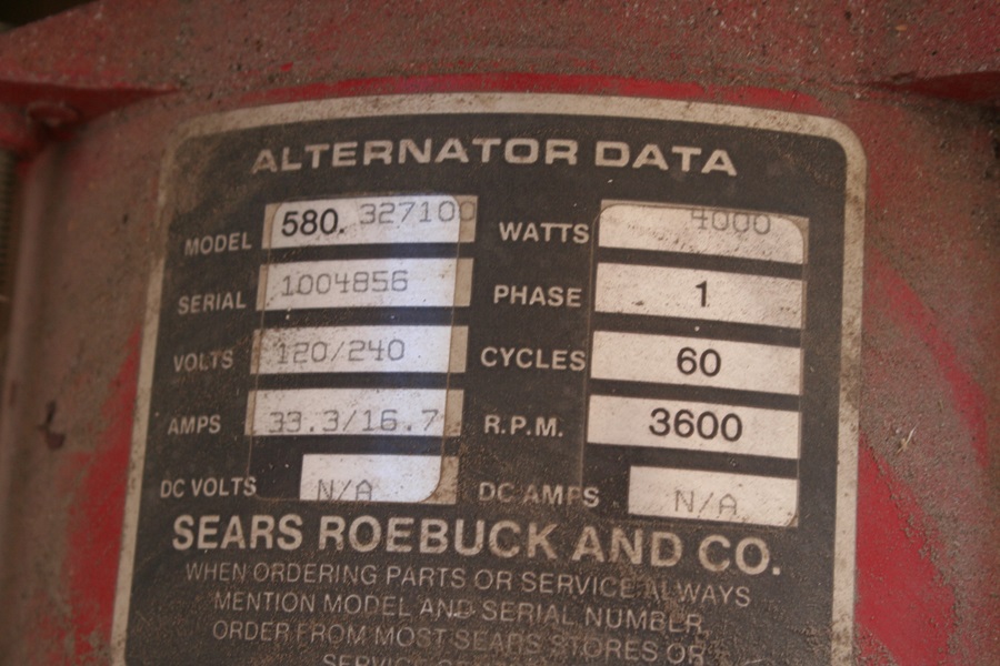 Craftsman 4000 Watt Generator