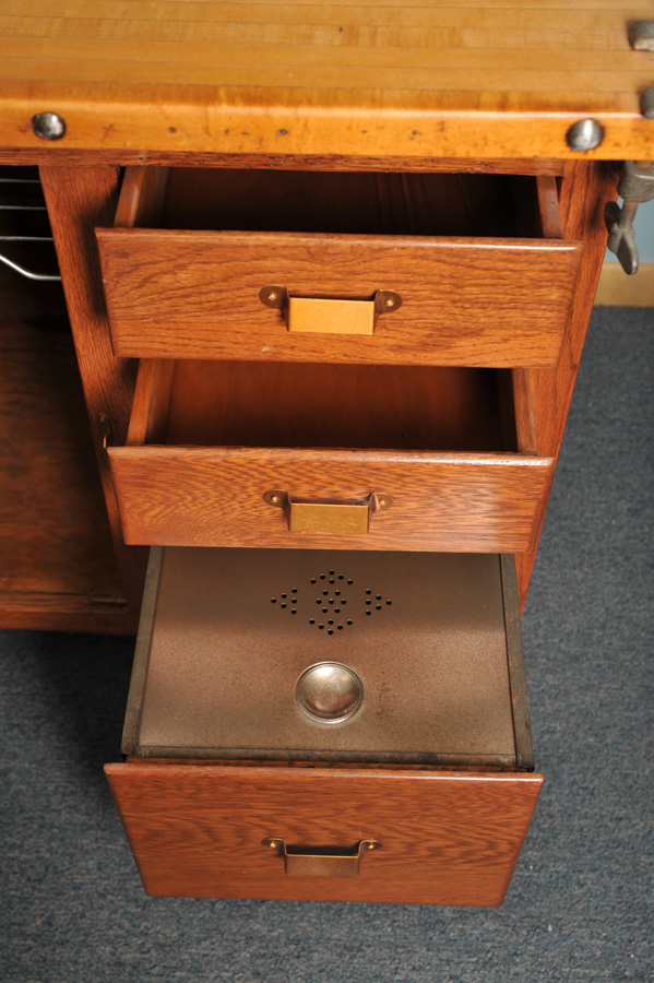 Sellers Kitchen Cabinet in Golden Oak Finish