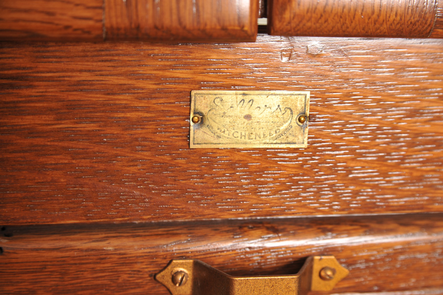 Sellers Kitchen Cabinet in Golden Oak Finish