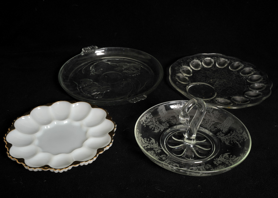 Crystal Egg Trays and Platters