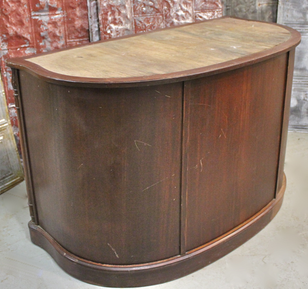 Unique Curved Mahogany Desk