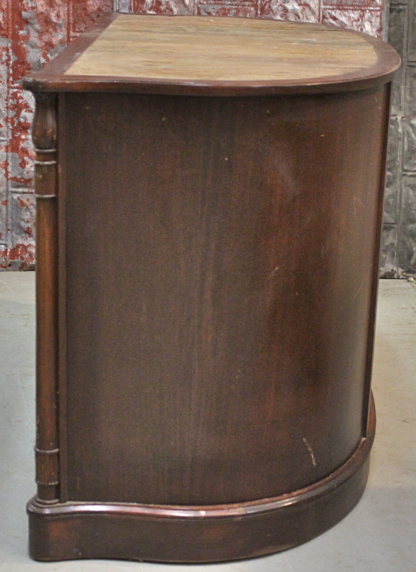 Unique Curved Mahogany Desk