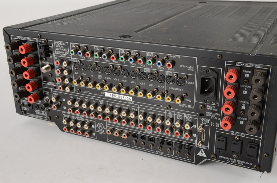 Denon Reciver and Three B&W Speakers