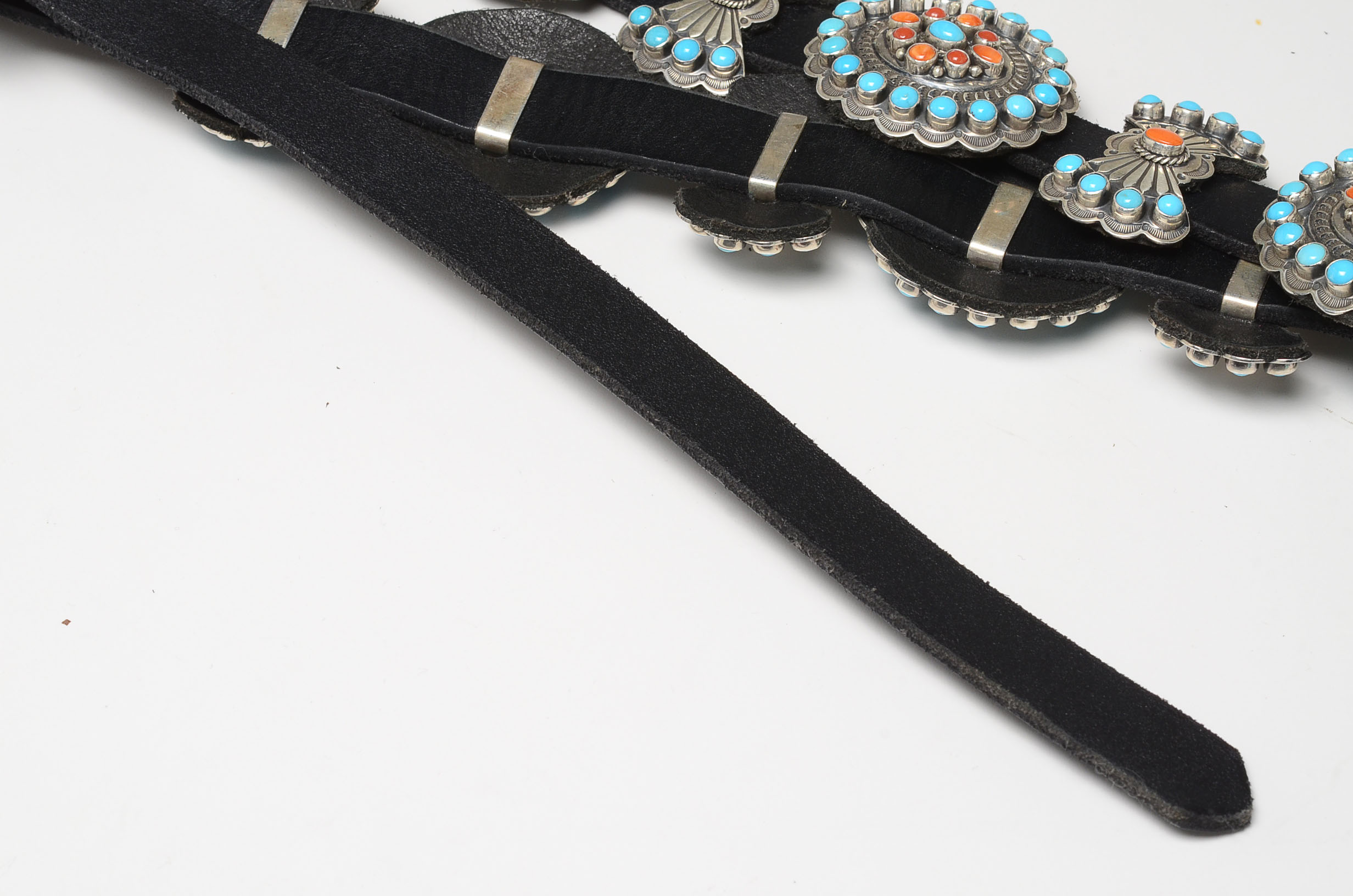 Exquisite Andy Cadman Navajo Sterling Multi-Stone Concho Belt