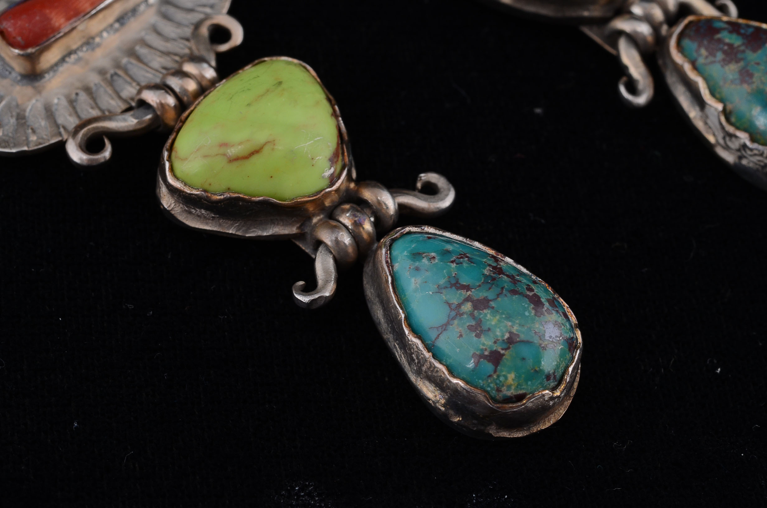 David Troutman Southwest Designer Sterling Turquoise Earrings