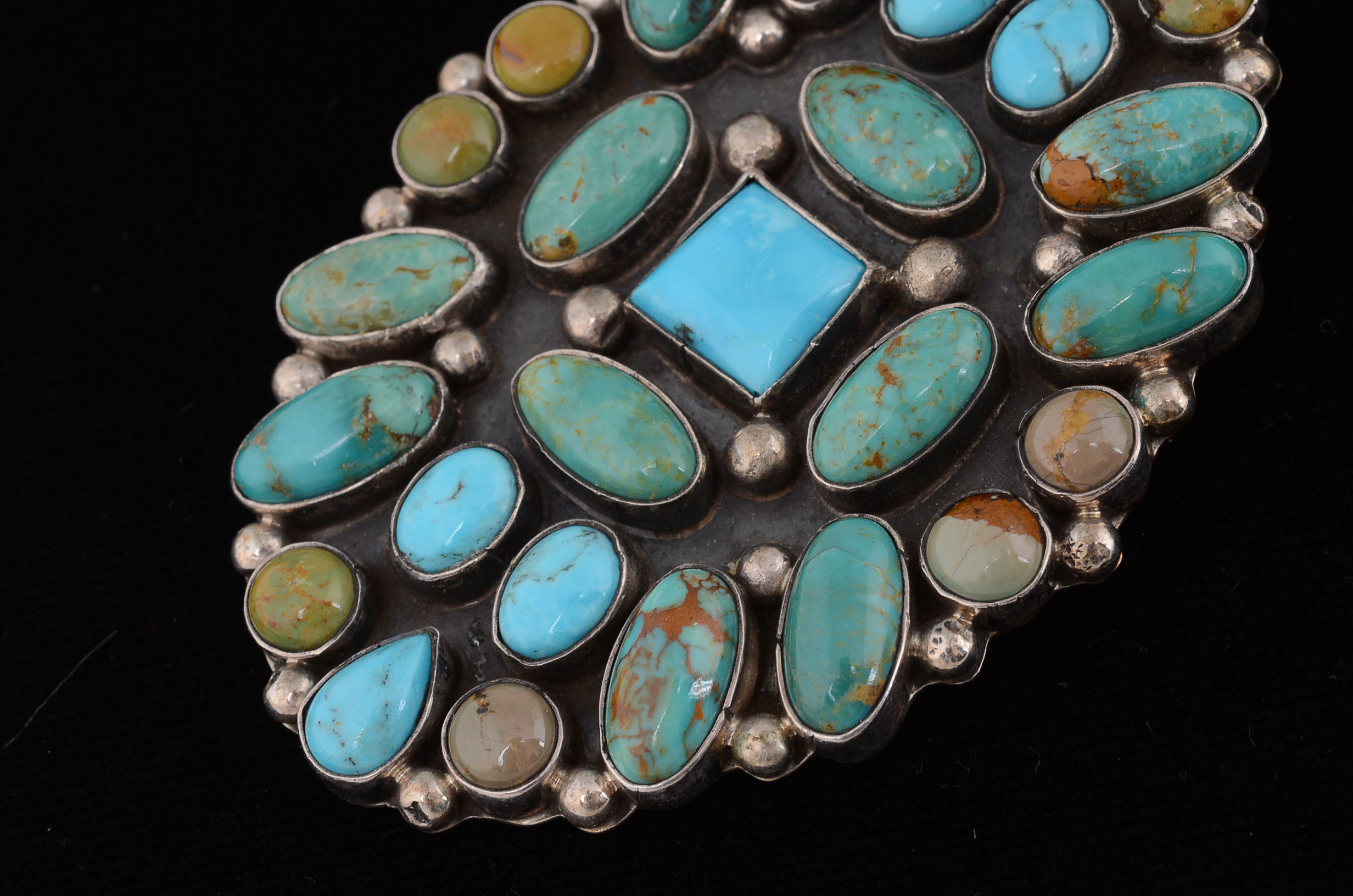 Rocki Gorman Santa Fe Designer Turquoise and Sterling Necklace