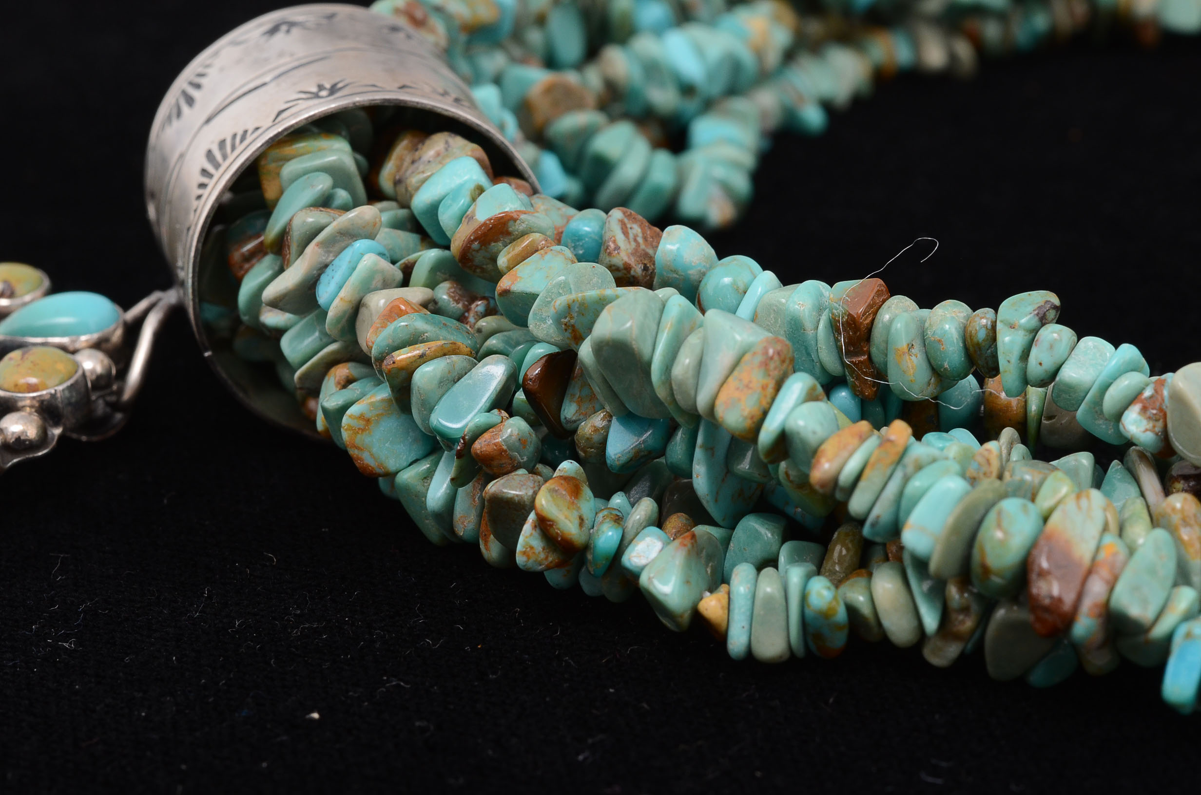 Rocki Gorman Santa Fe Designer Turquoise and Sterling Necklace