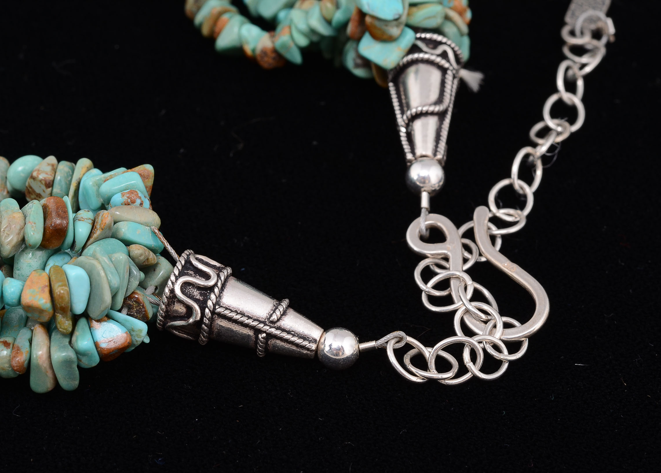 Rocki Gorman Santa Fe Designer Turquoise and Sterling Necklace