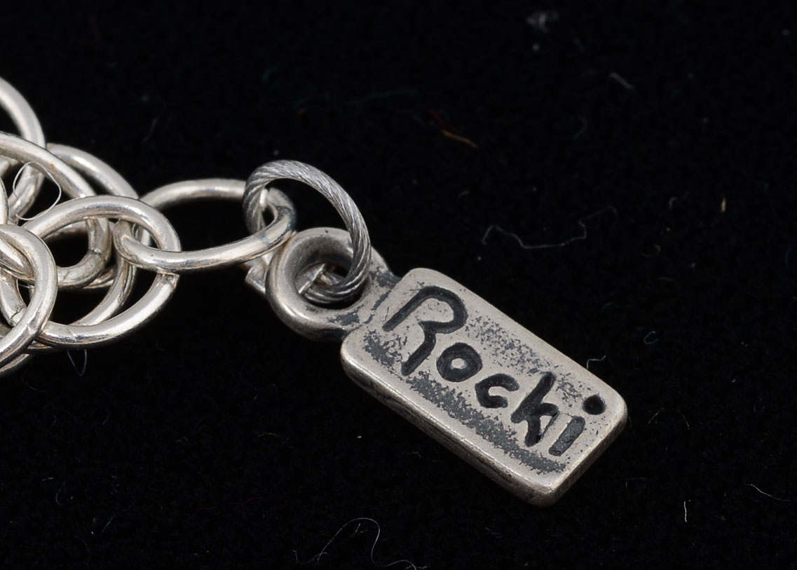 Rocki Gorman Santa Fe Designer Turquoise and Sterling Necklace