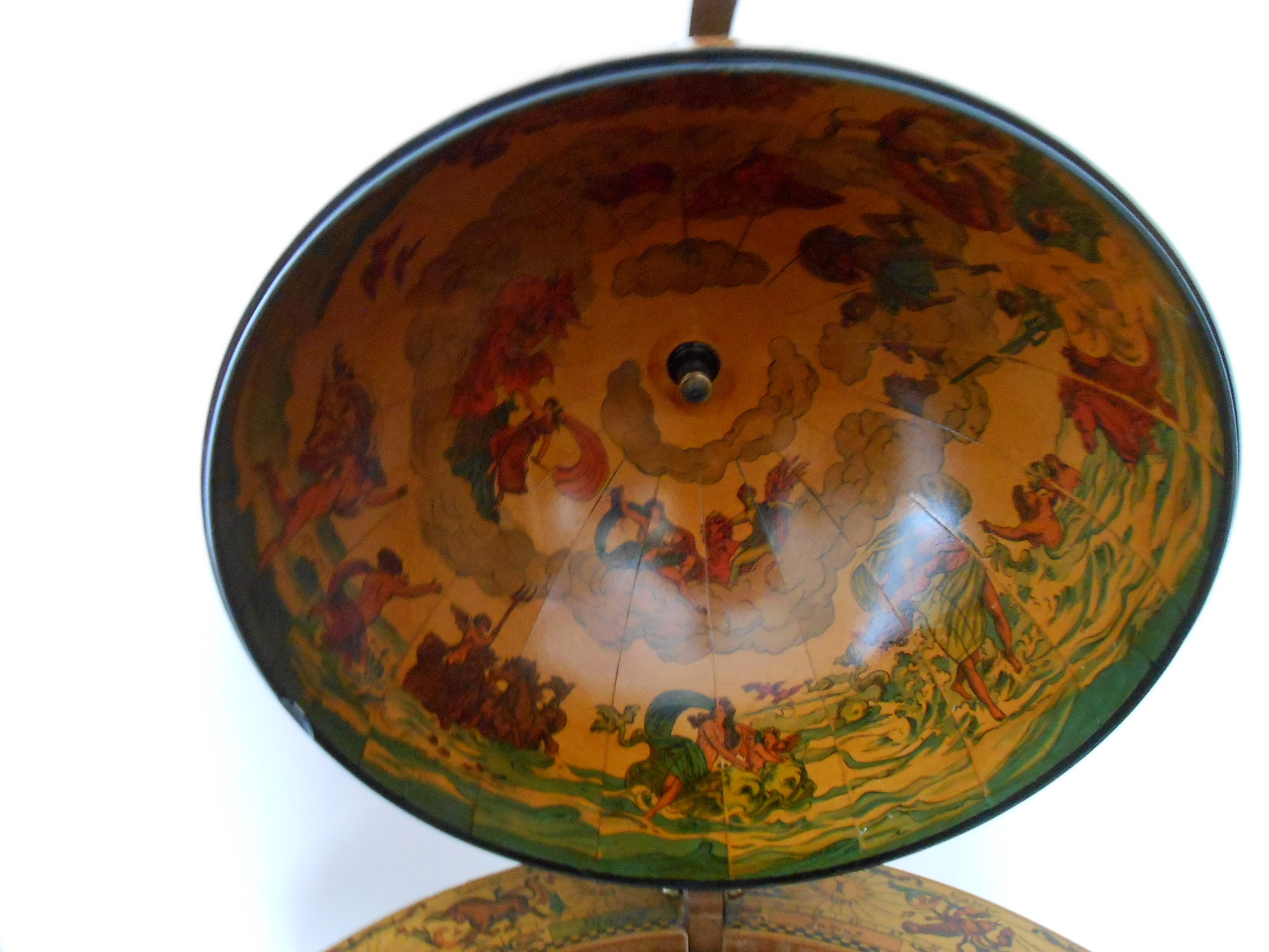 Vintage Italian Made Old World Globe Bar