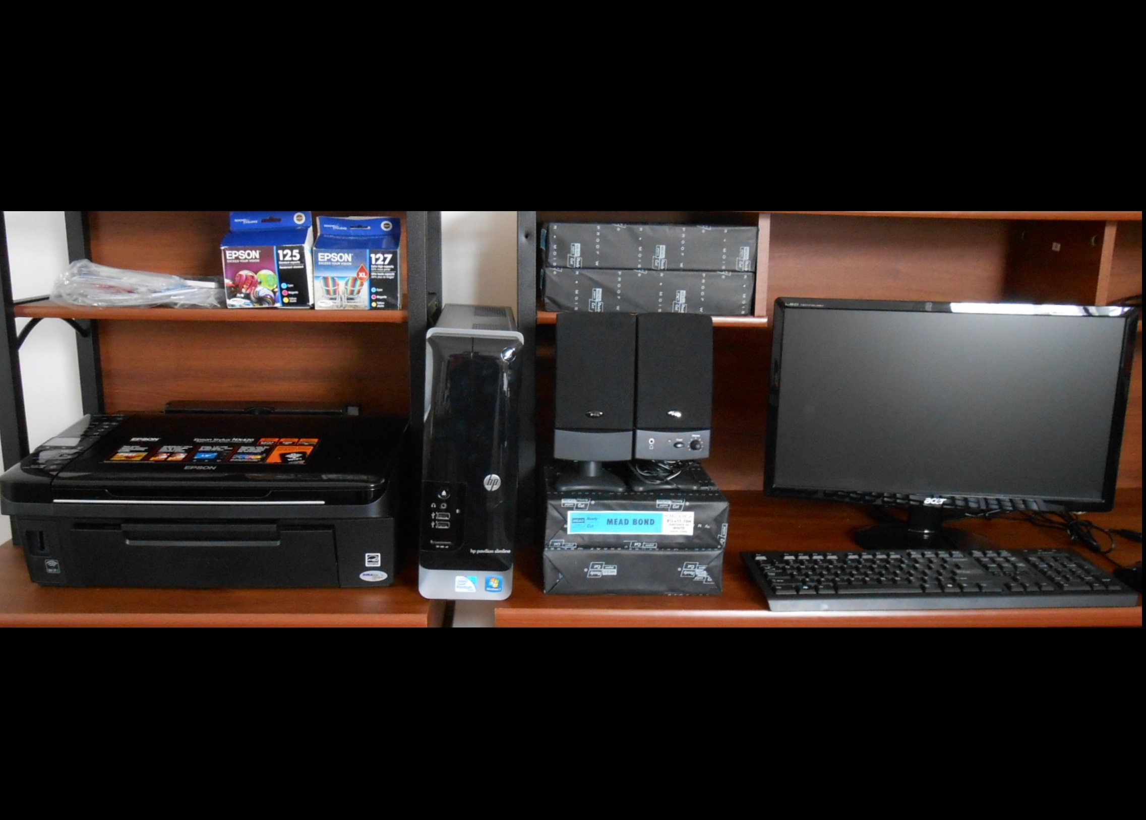 HP Pavilion Slimline Desktop Computer with Epson Printer