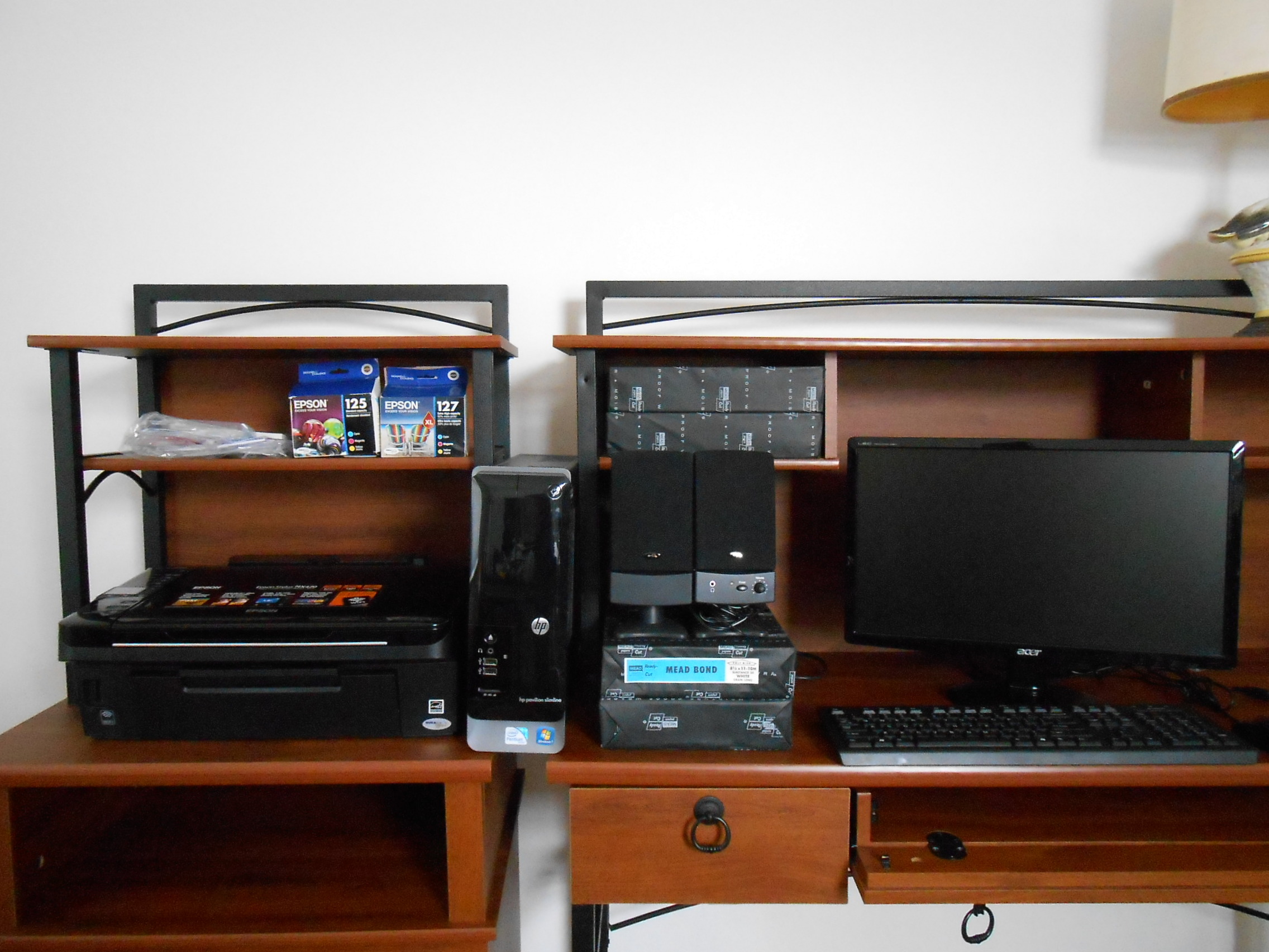 HP Pavilion Slimline Desktop Computer with Epson Printer