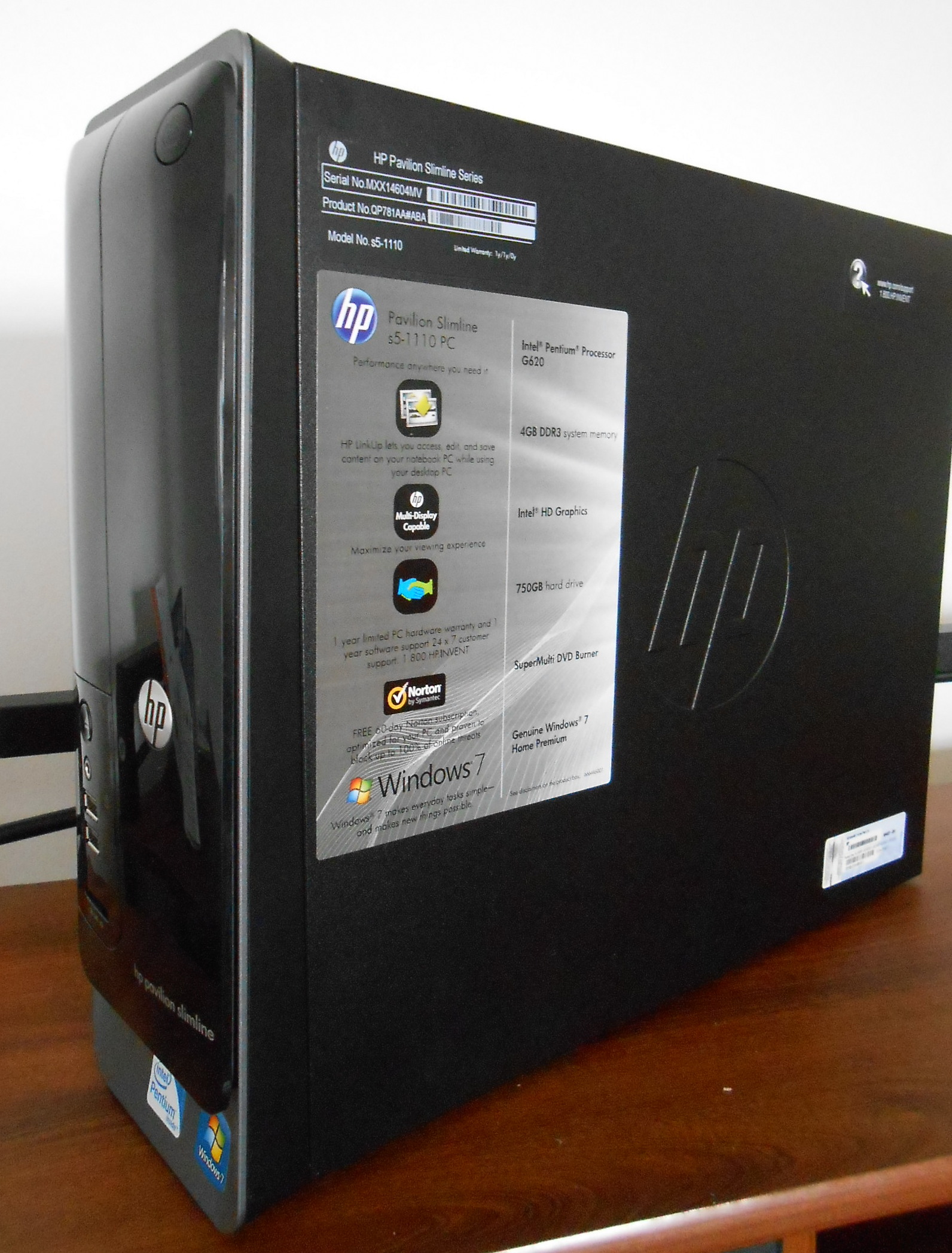 HP Pavilion Slimline Desktop Computer with Epson Printer