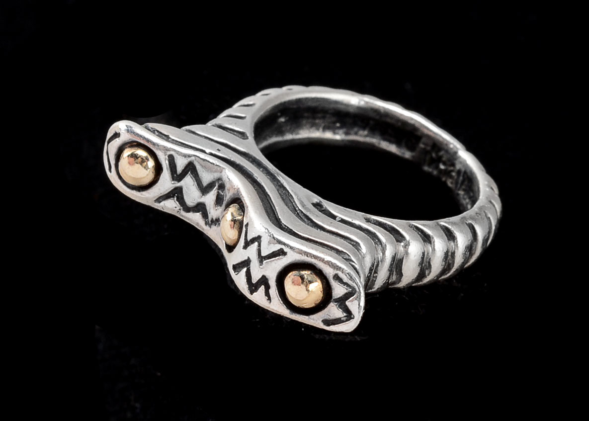 Diane Malouf 925 Sterling Silver and 14K Ring