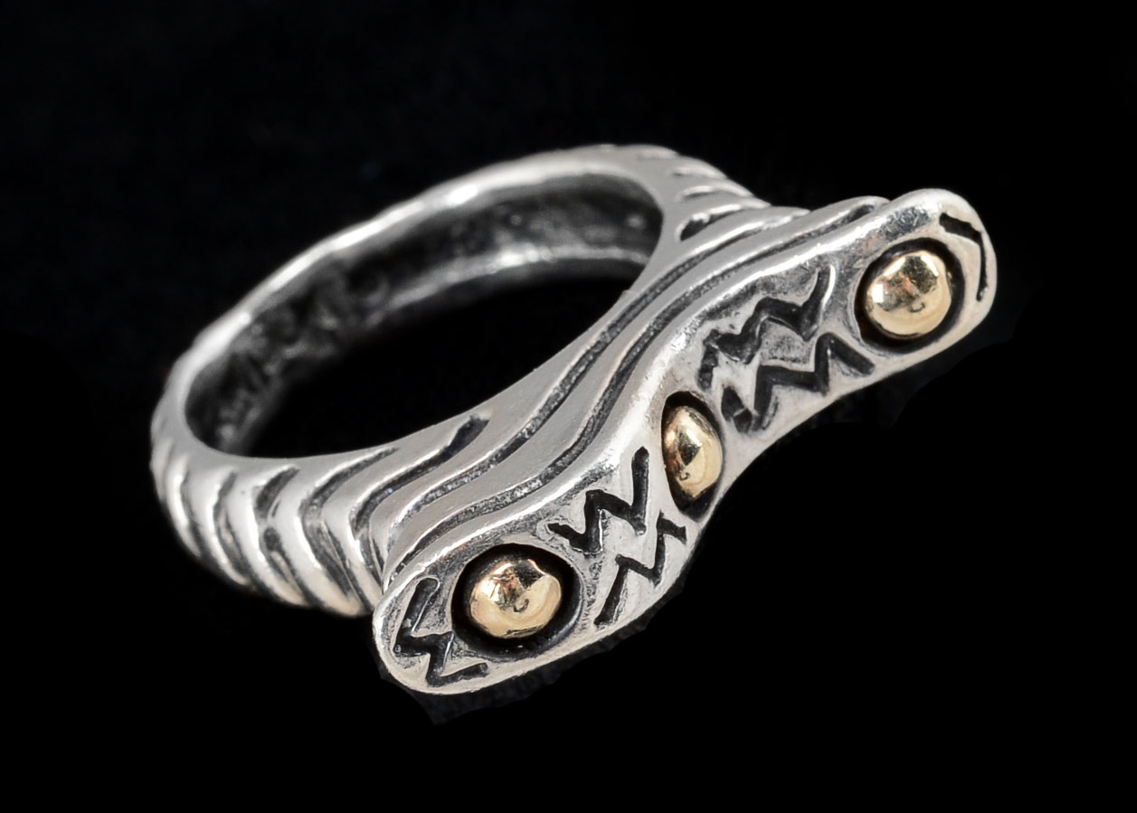 Diane Malouf 925 Sterling Silver and 14K Ring