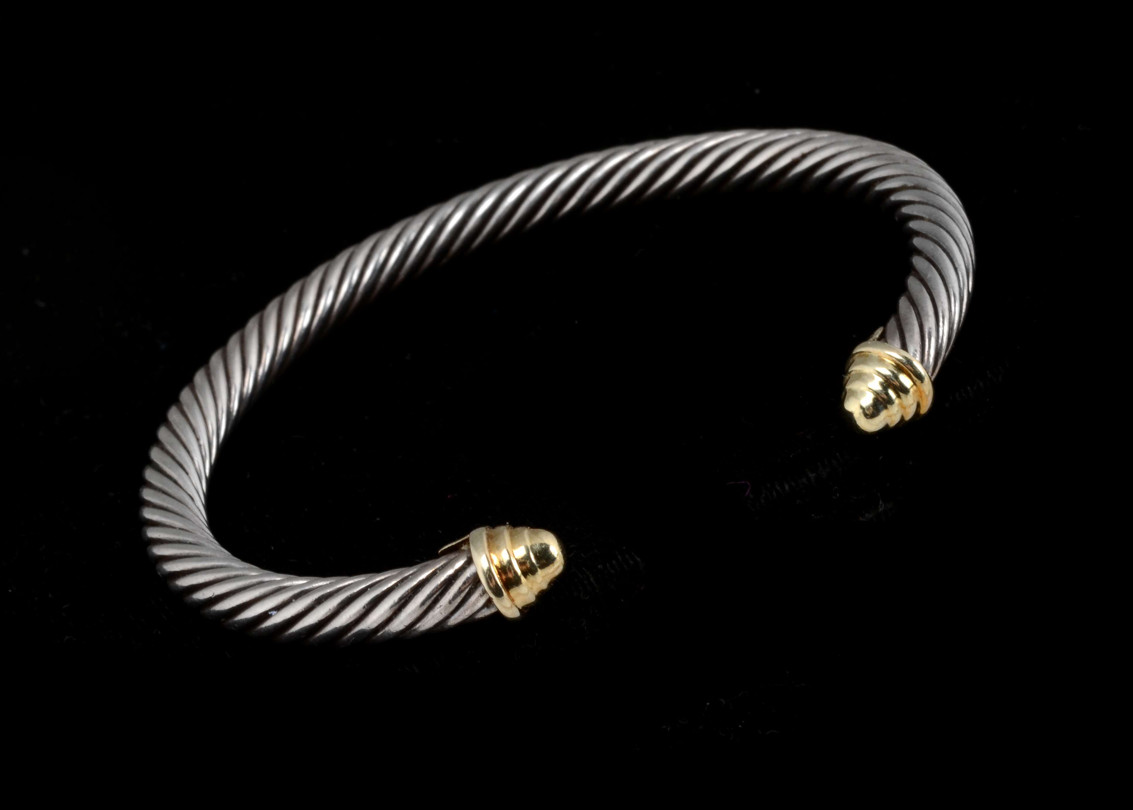 David Yurman 14K Yellow Gold and Sterling Silver Cuff Bracelet