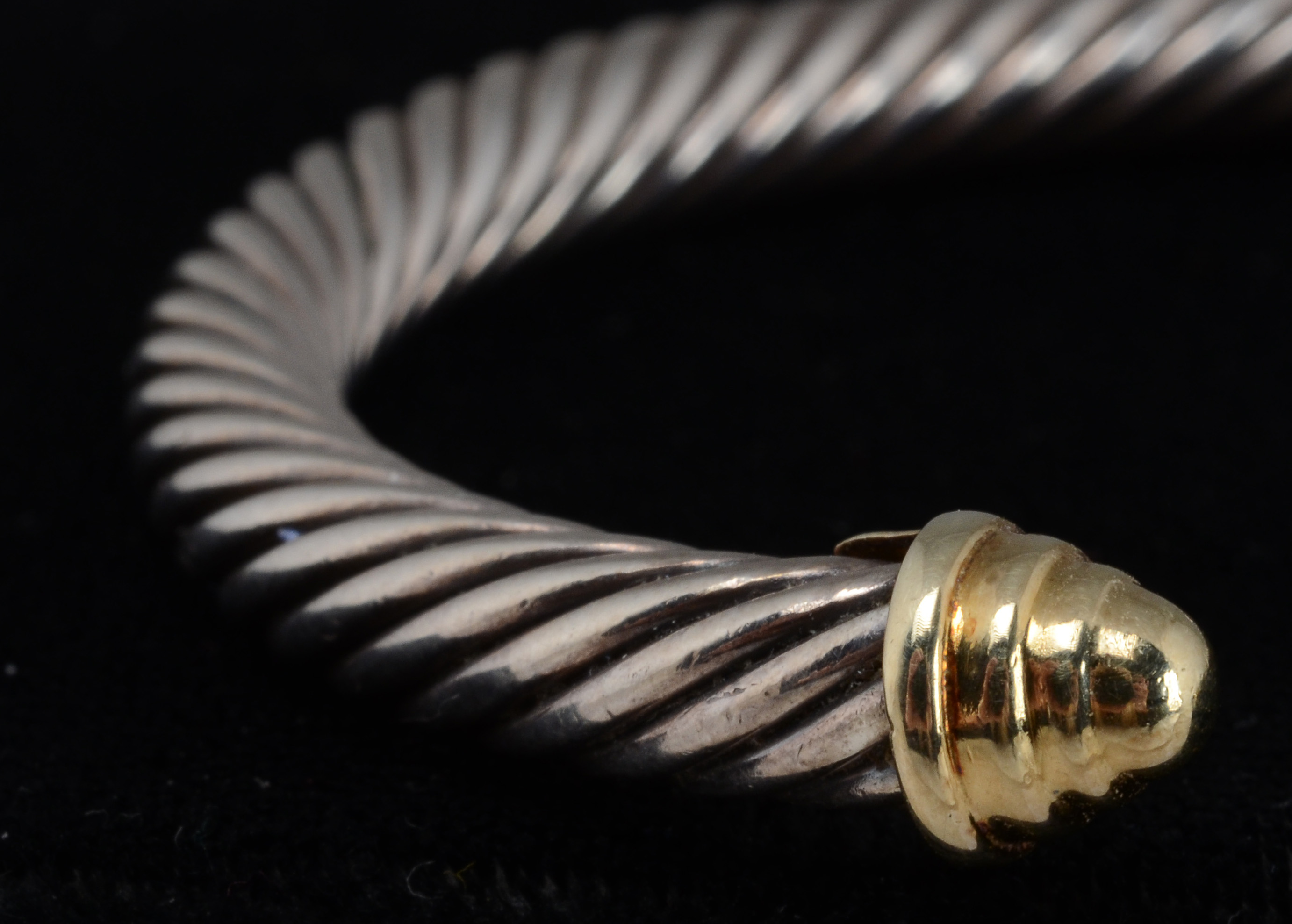 David Yurman 14K Yellow Gold and Sterling Silver Cuff Bracelet