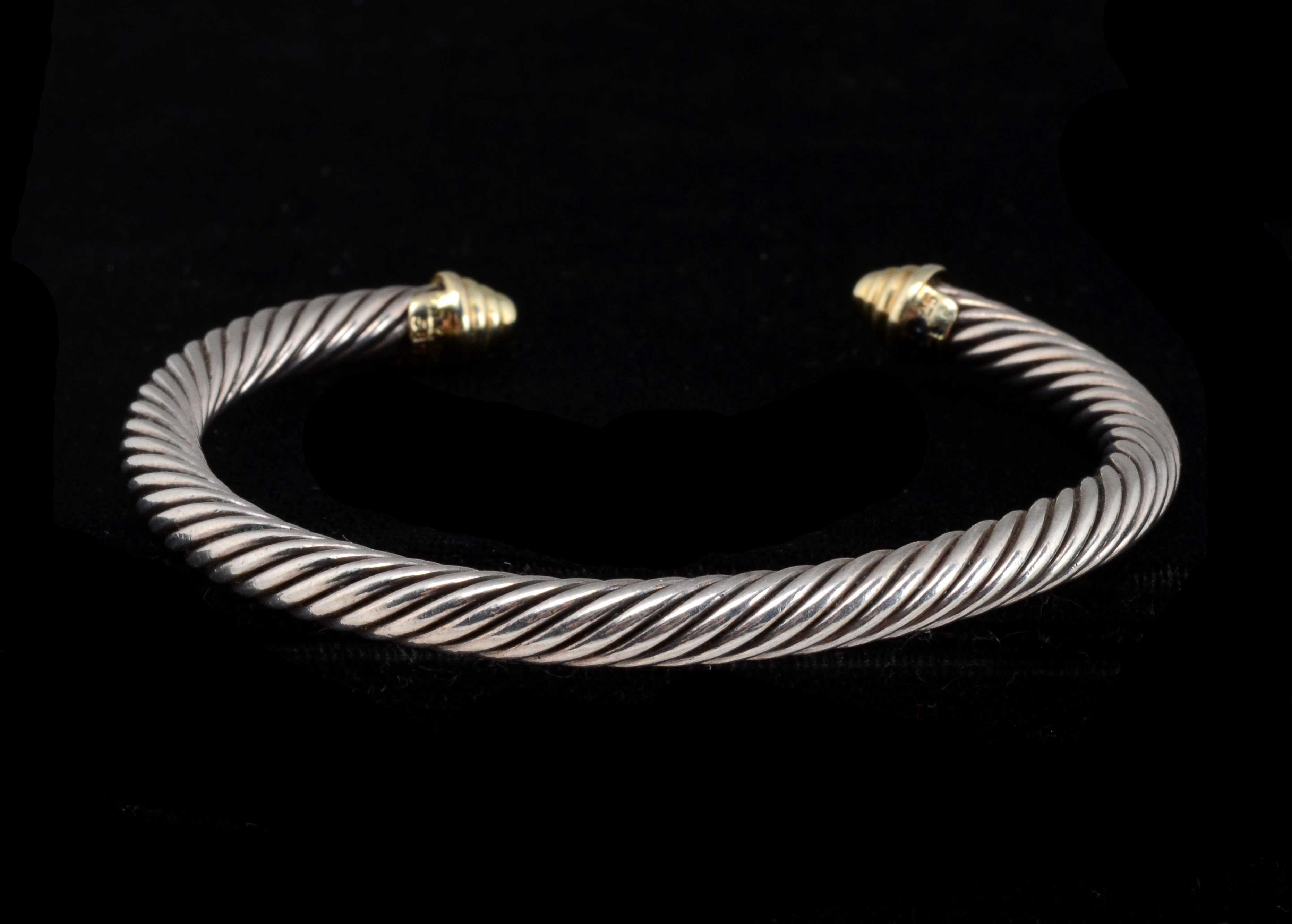 David Yurman 14K Yellow Gold and Sterling Silver Cuff Bracelet