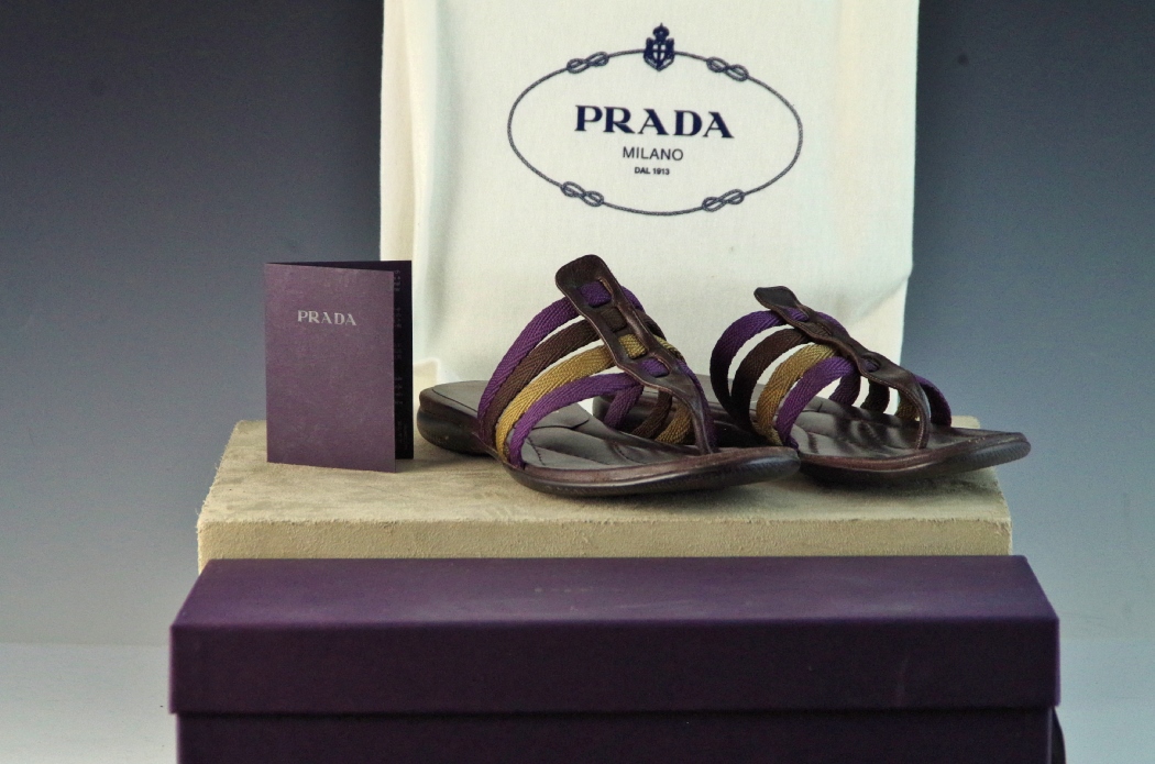 Prada "Nastro Summer" Thong Sandals
