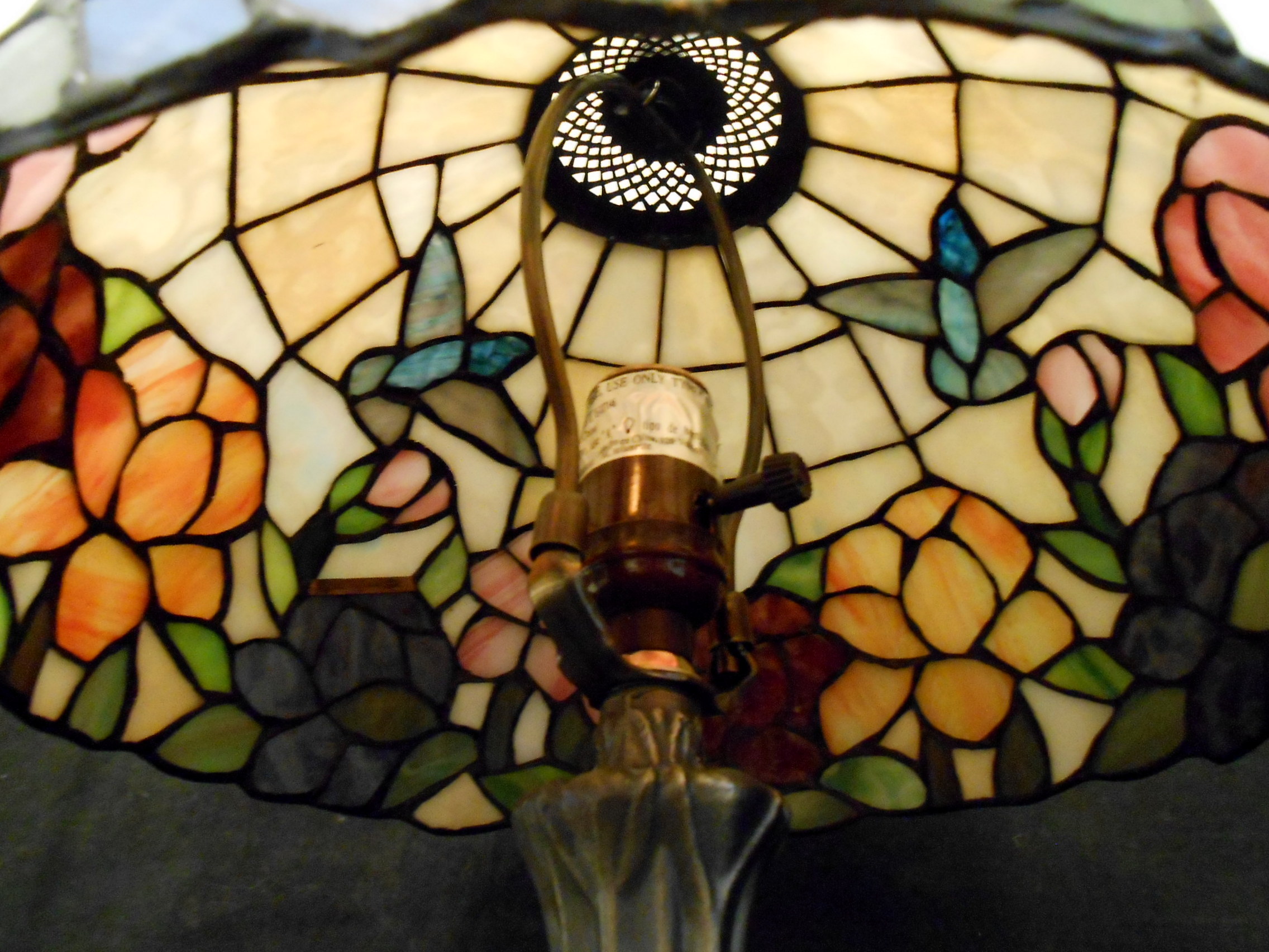 Dale Tiffany Hummingbird Accent Lamp and Rose Lamp