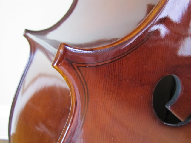 Custom Handmade Stand Up Bass with Bow and Padded Case & Buggy