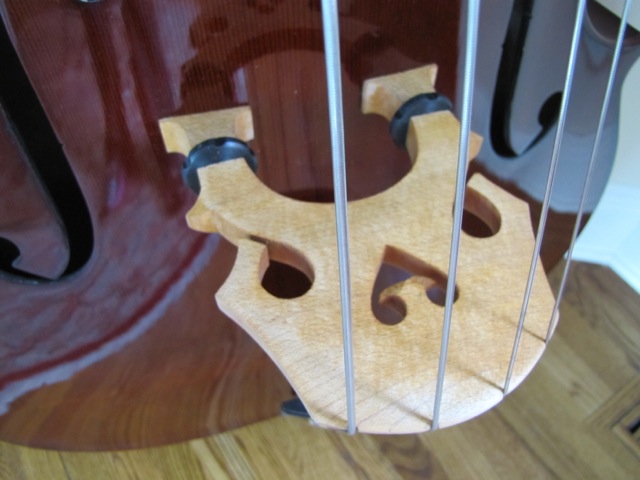 Custom Handmade Stand Up Bass with Bow and Padded Case & Buggy
