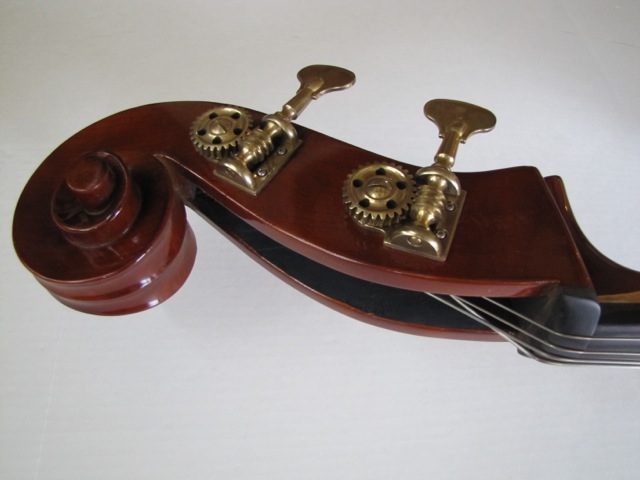 Custom Handmade Stand Up Bass with Bow and Padded Case & Buggy