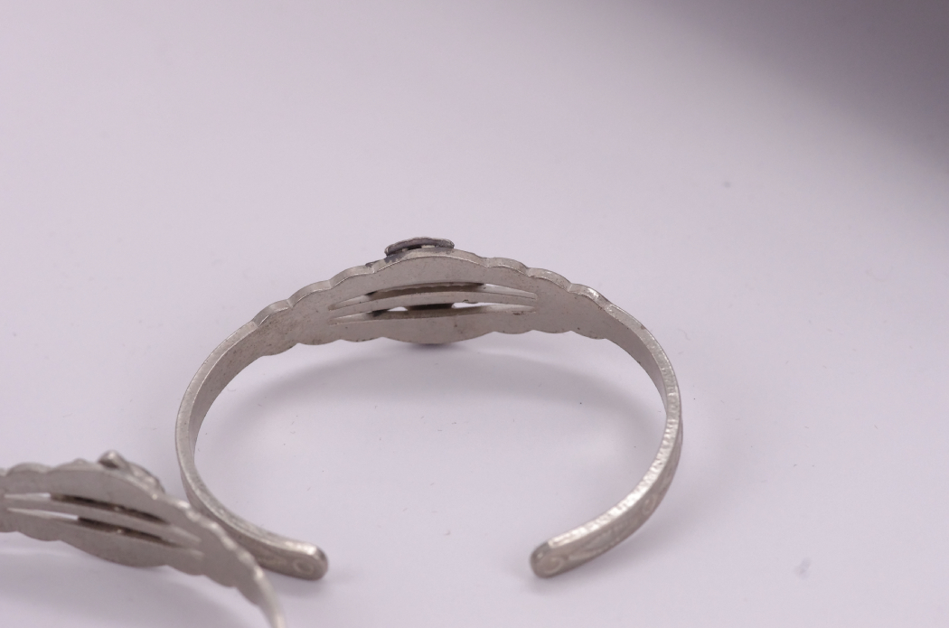 Collection of Navajo Bracelets, including Three infant Bracelets