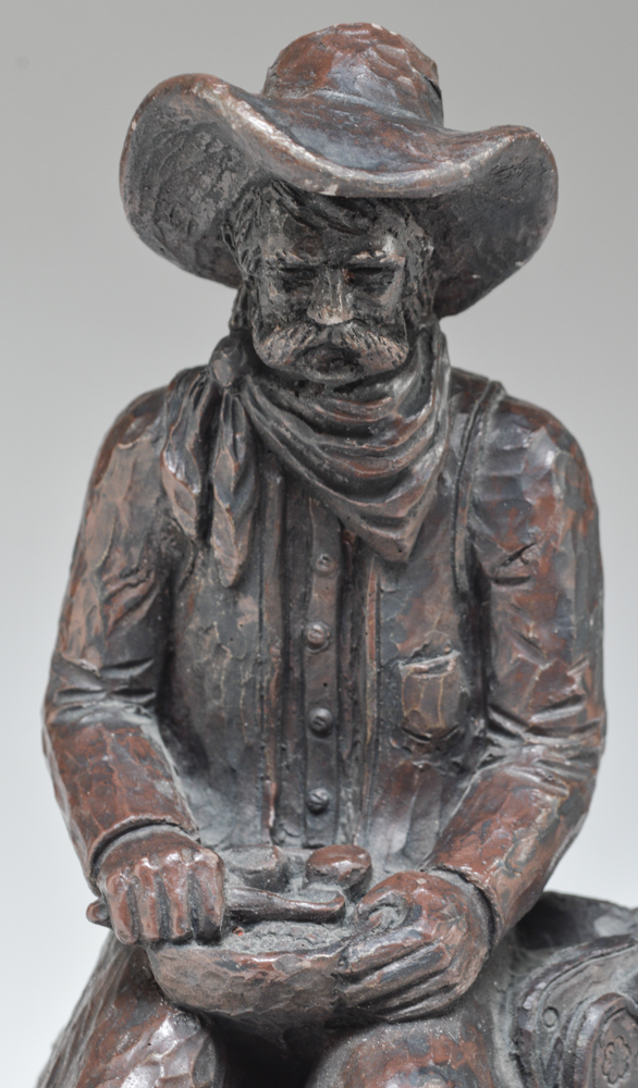 J. Largo Metal Western Cowboy Sculpture