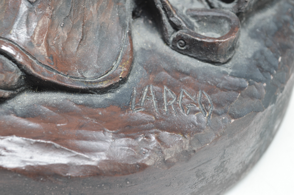 J. Largo Metal Western Cowboy Sculpture