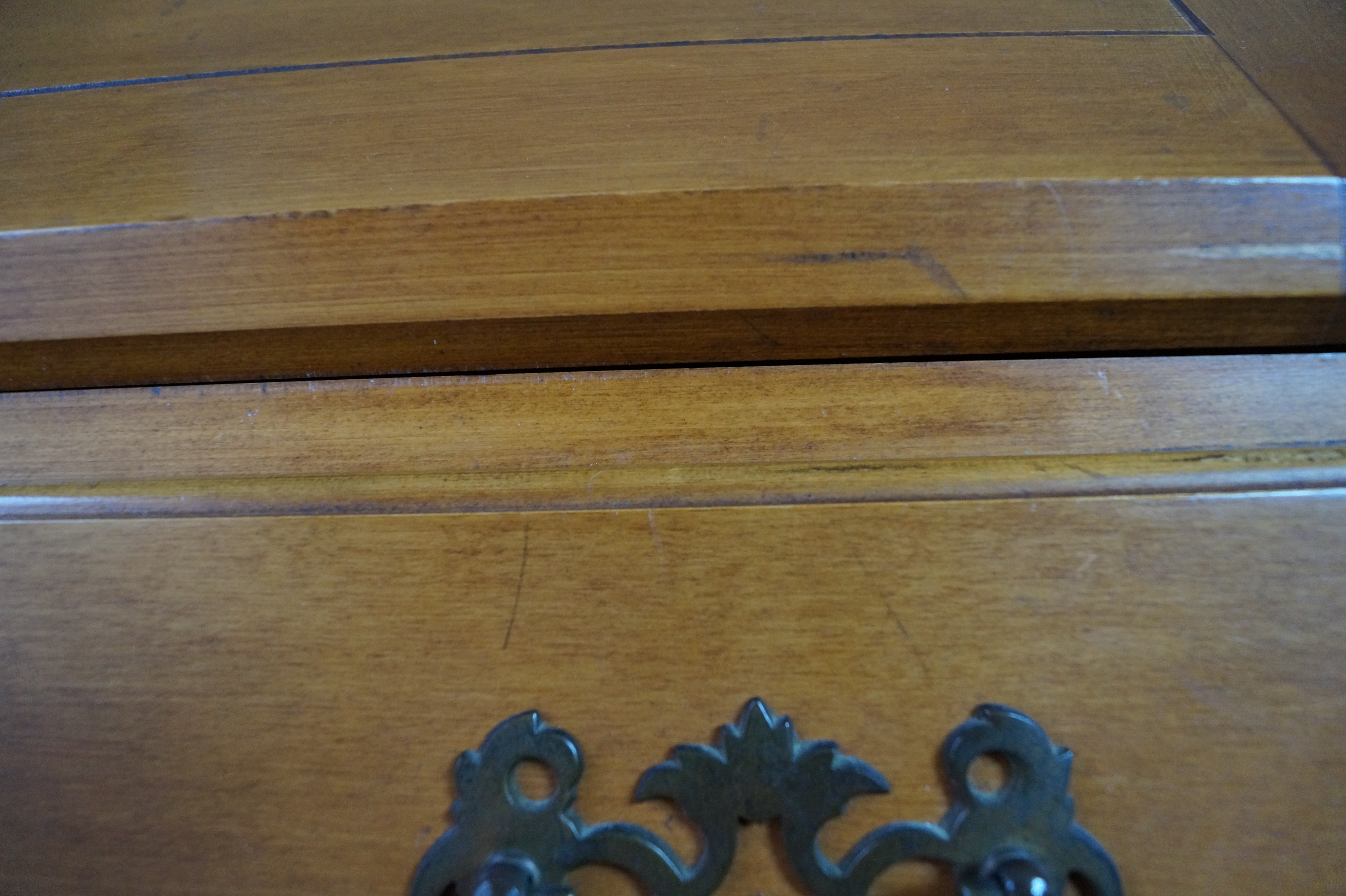 Vintage Old Meeting House Maple Drop Front Secretary Desk