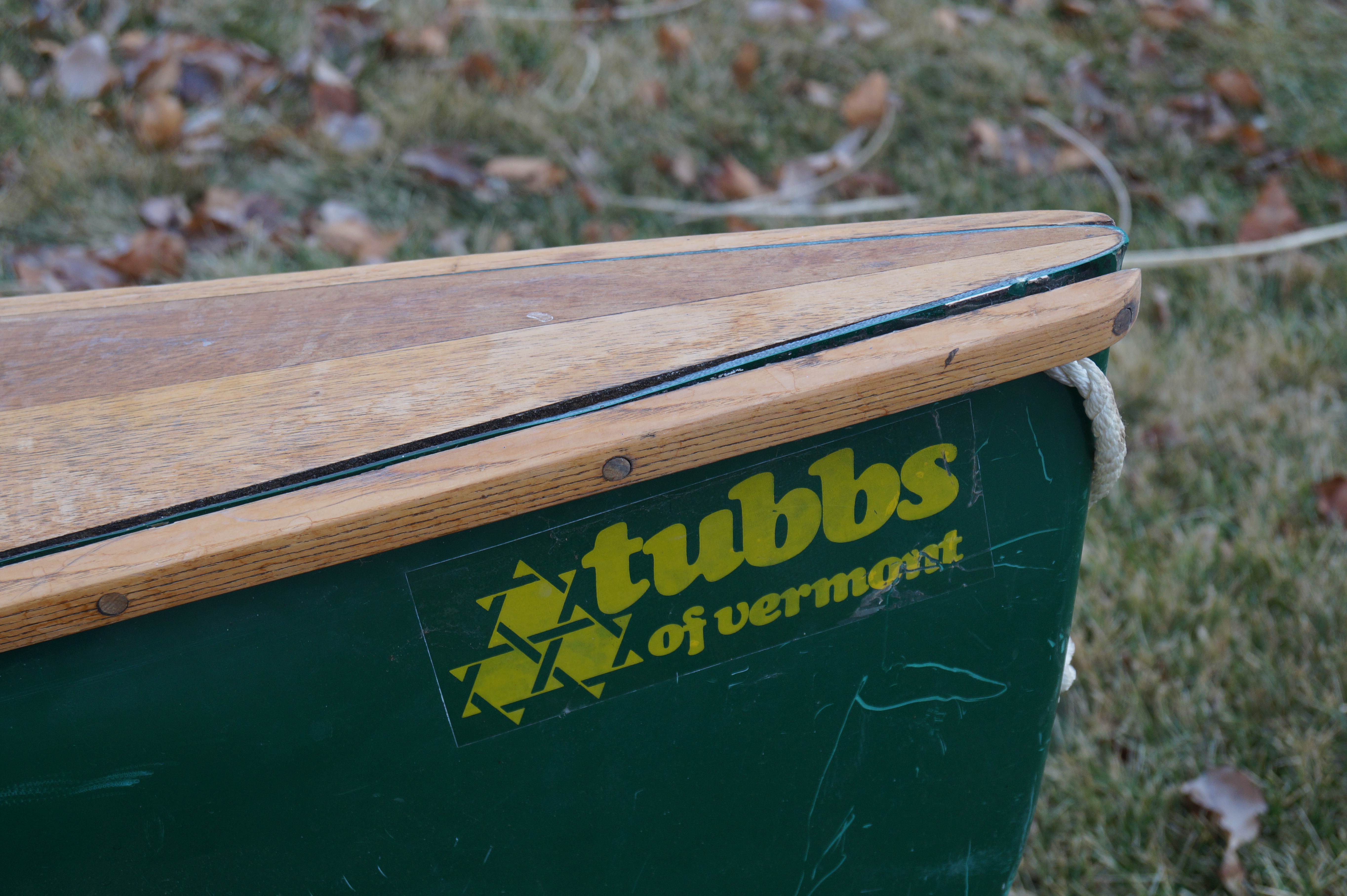 Vintage Keewaydin Canoe with Laced Rawhide Seat