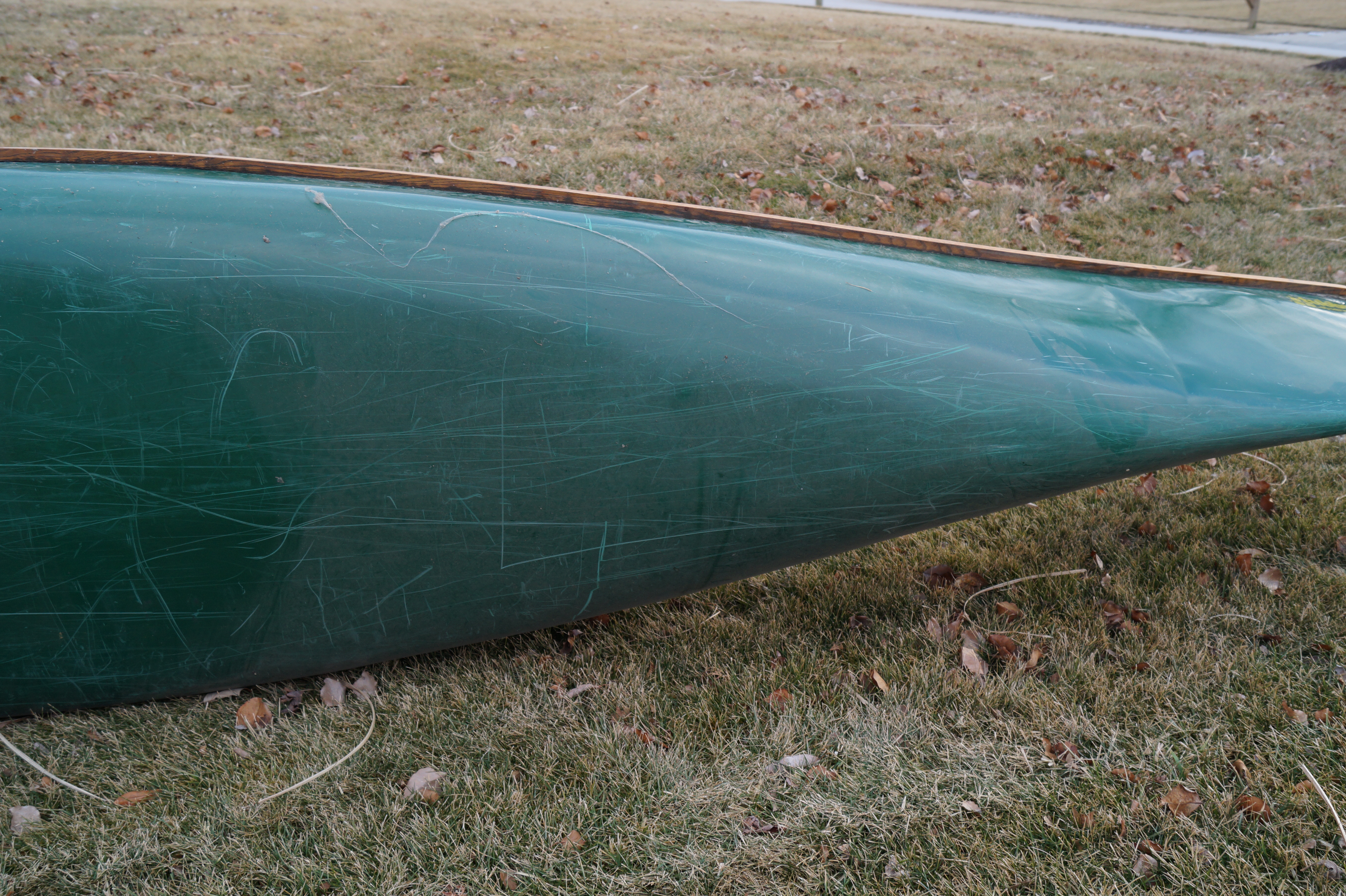 Vintage Keewaydin Canoe with Laced Rawhide Seat