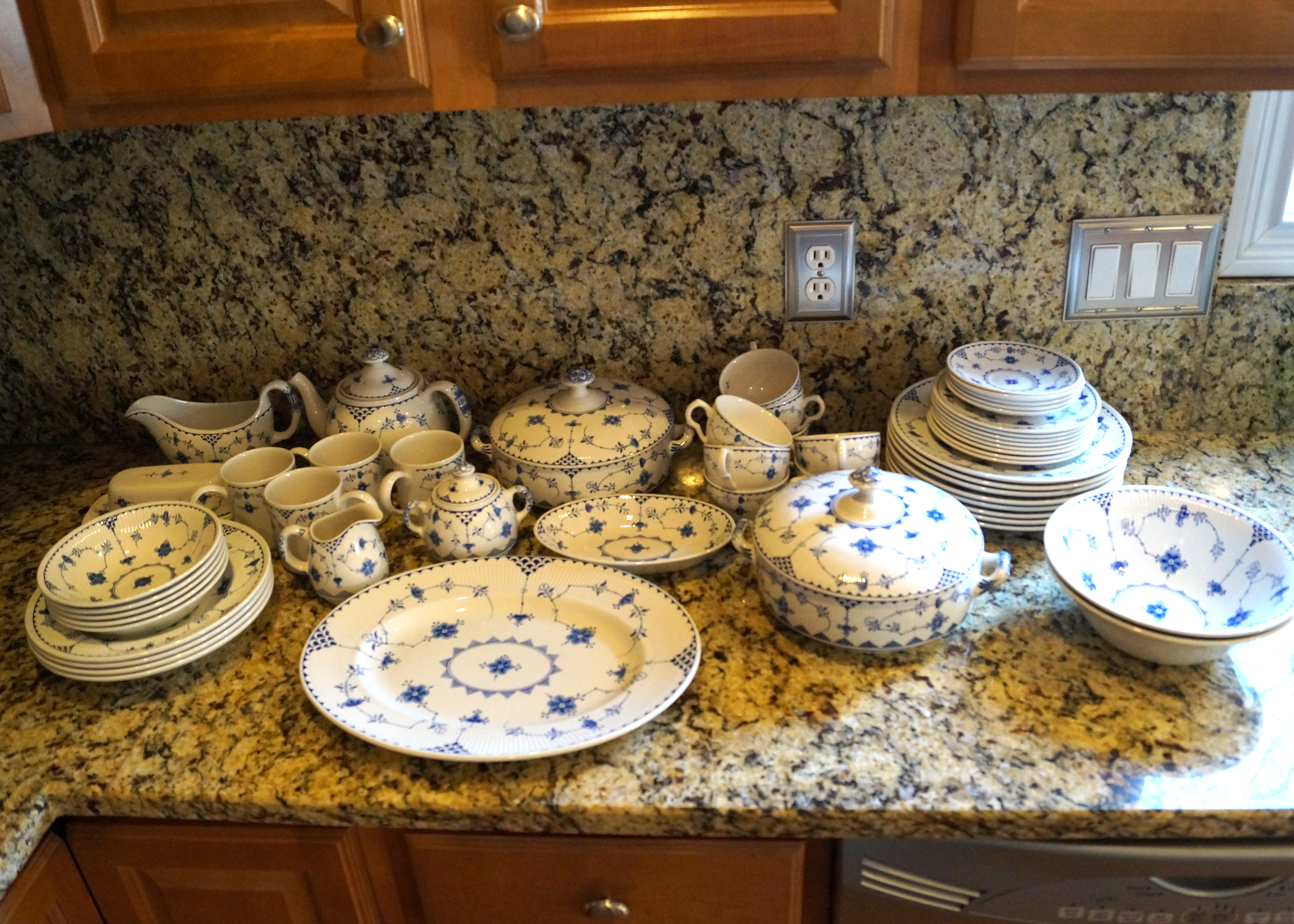 Collection of Furnivals 'Denmark' English-Made China
