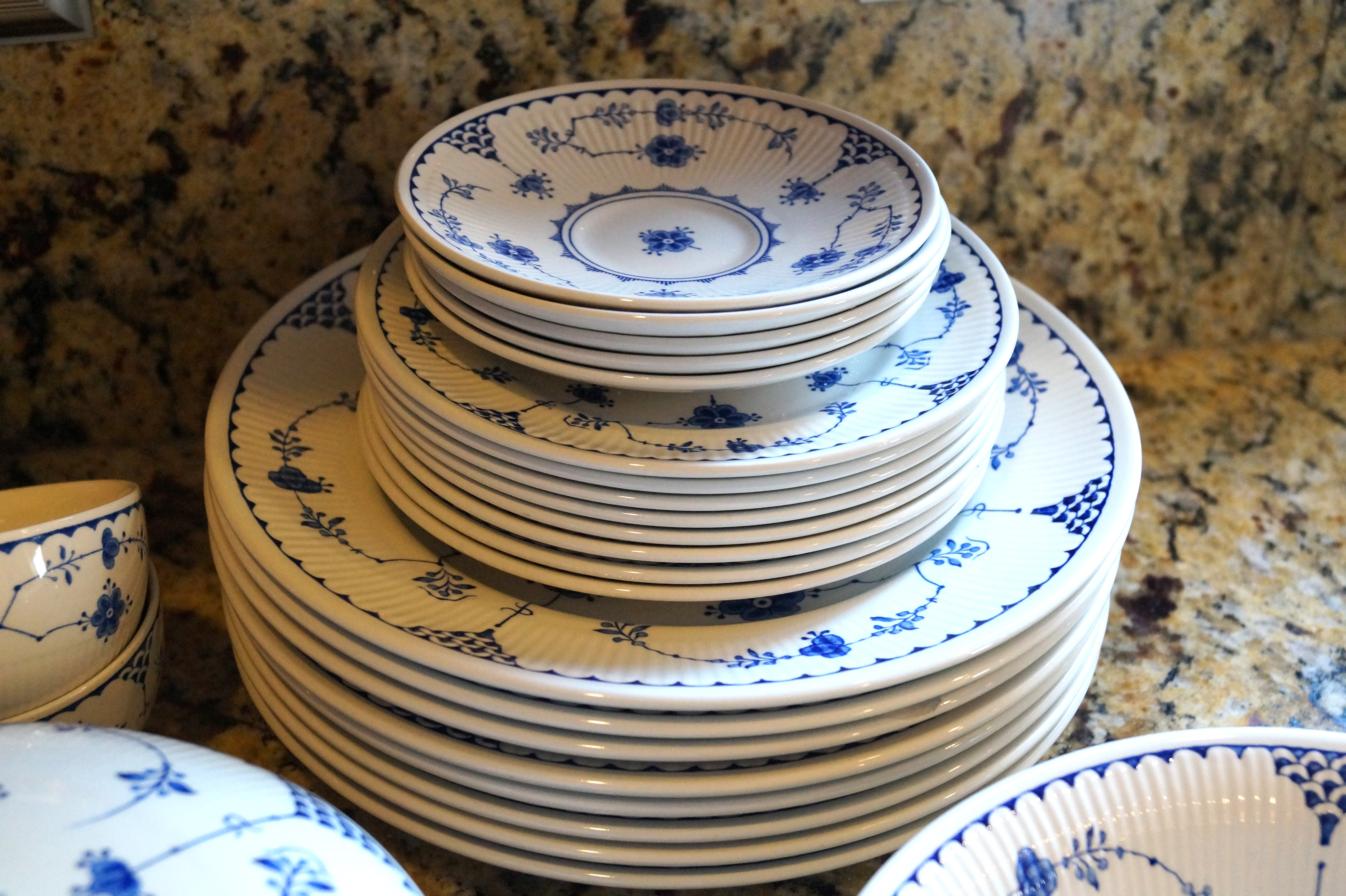 Collection of Furnivals 'Denmark' English-Made China