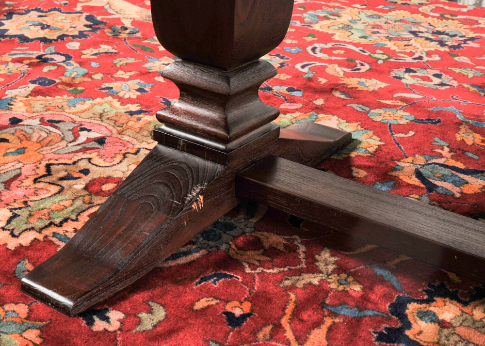 Crate & Barrel Contemporary Trestle Dining Table