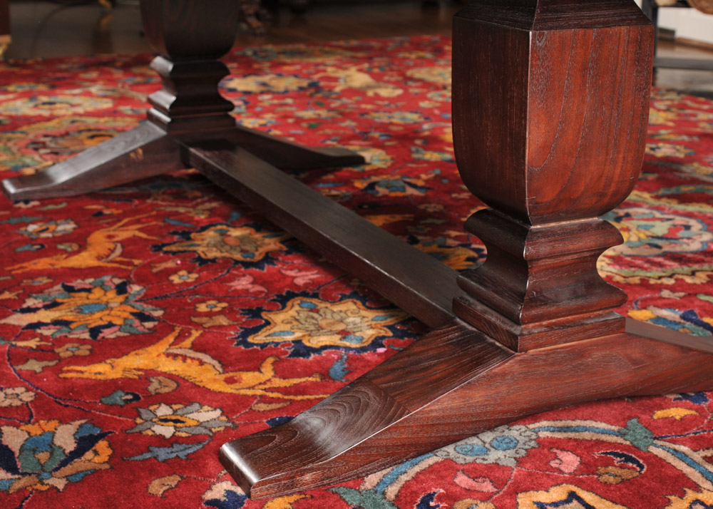 Crate & Barrel Contemporary Trestle Dining Table