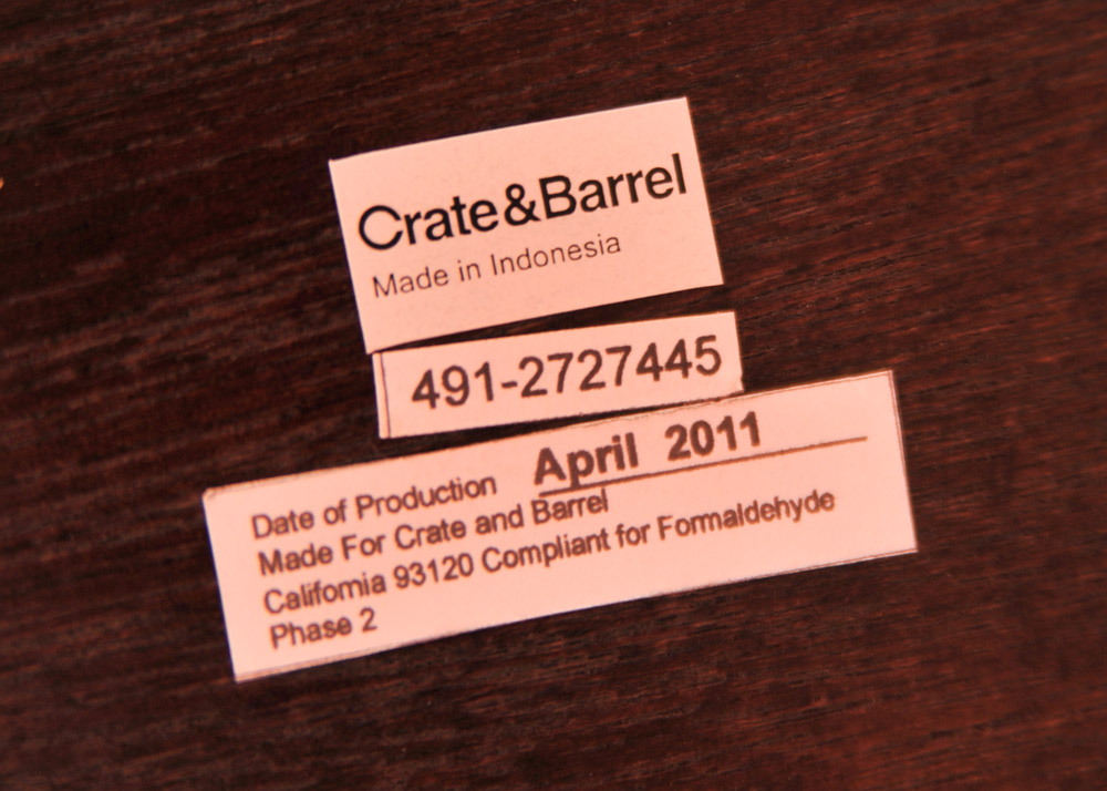 Crate & Barrel Contemporary Trestle Dining Table