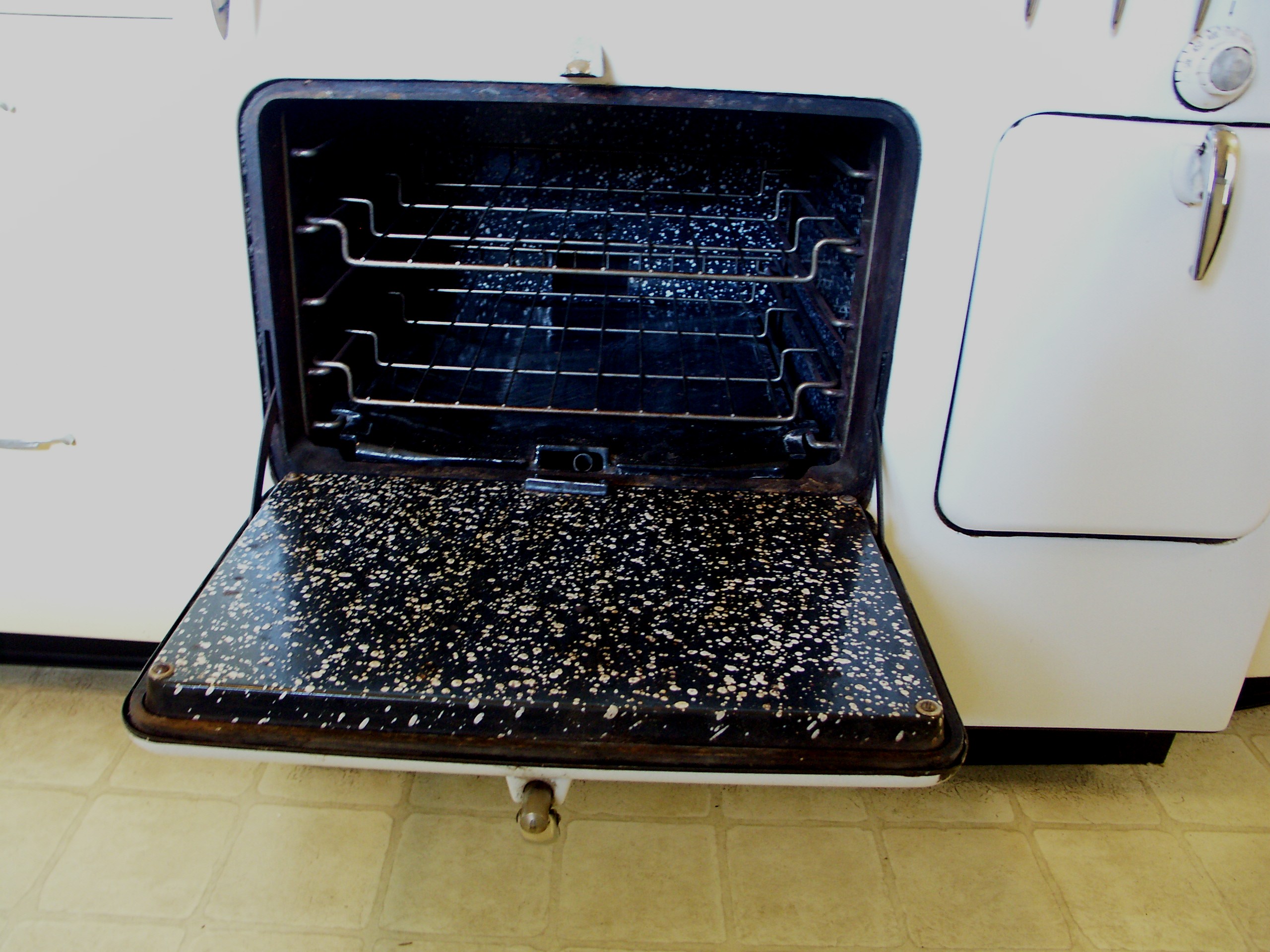 Vintage White Porcelain Chambers Gas Stove