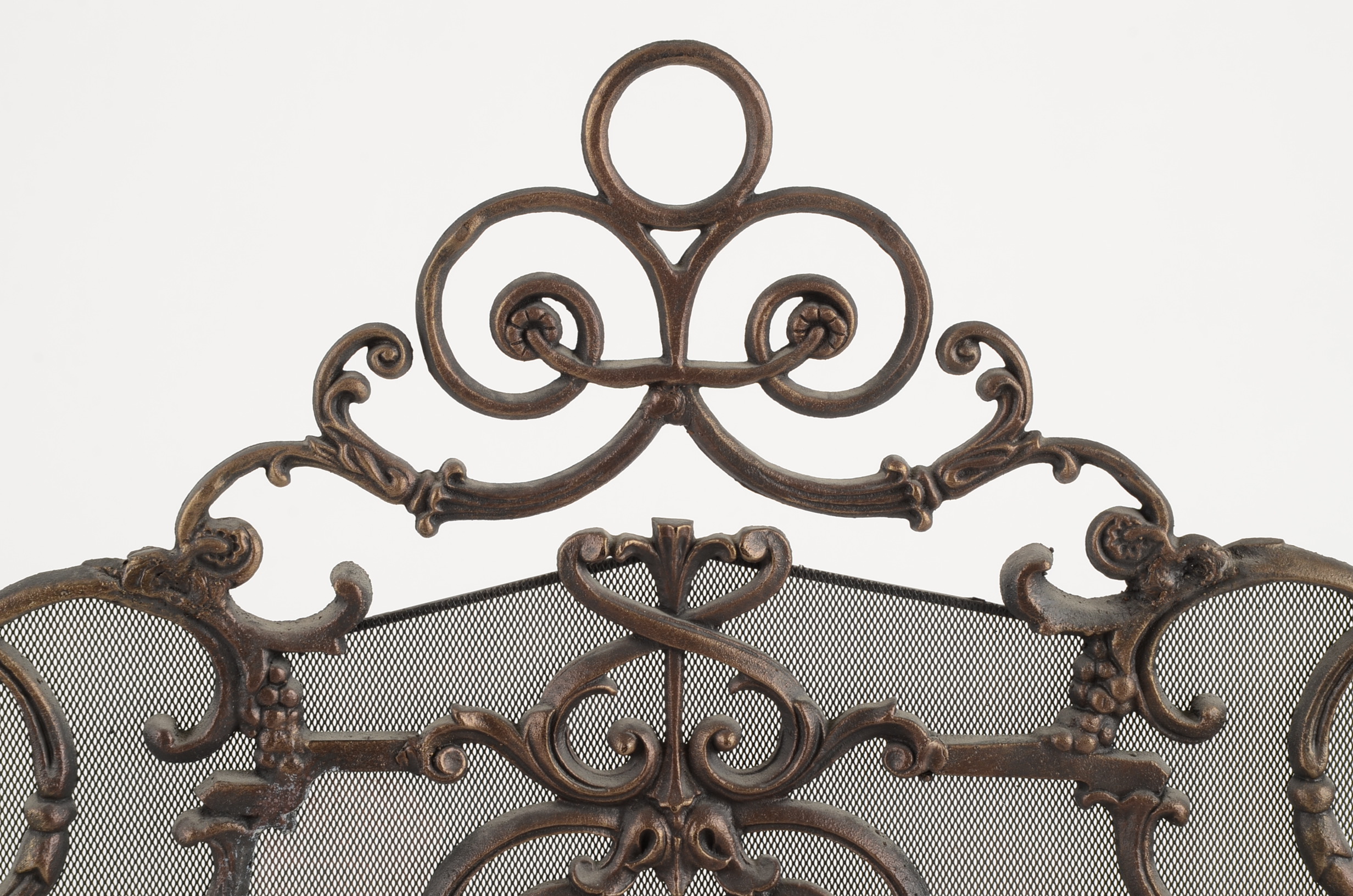 Frontgate Vineyard Arch Fireplace Screen with Mesh Backing
