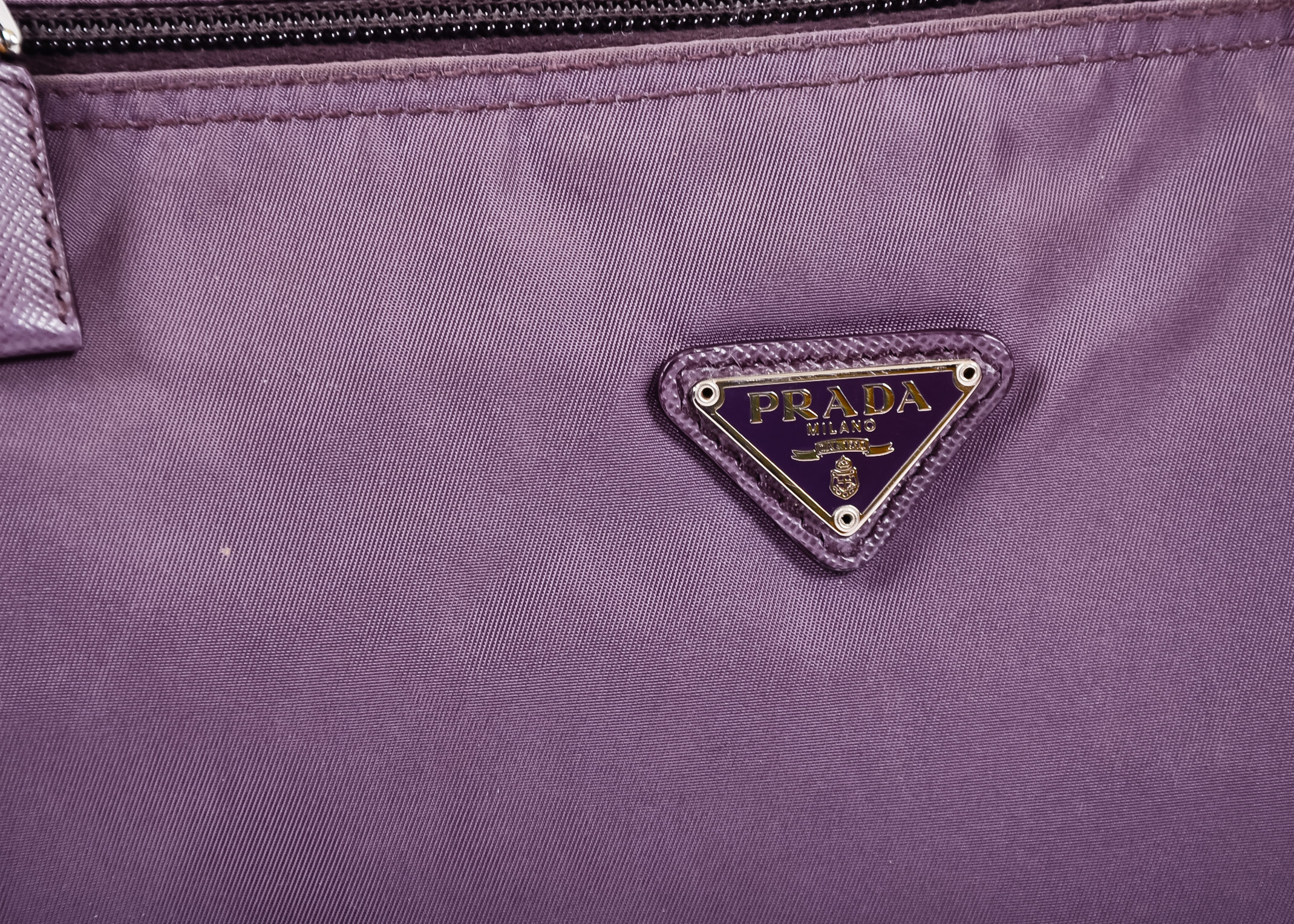 Purple Prada Clutch