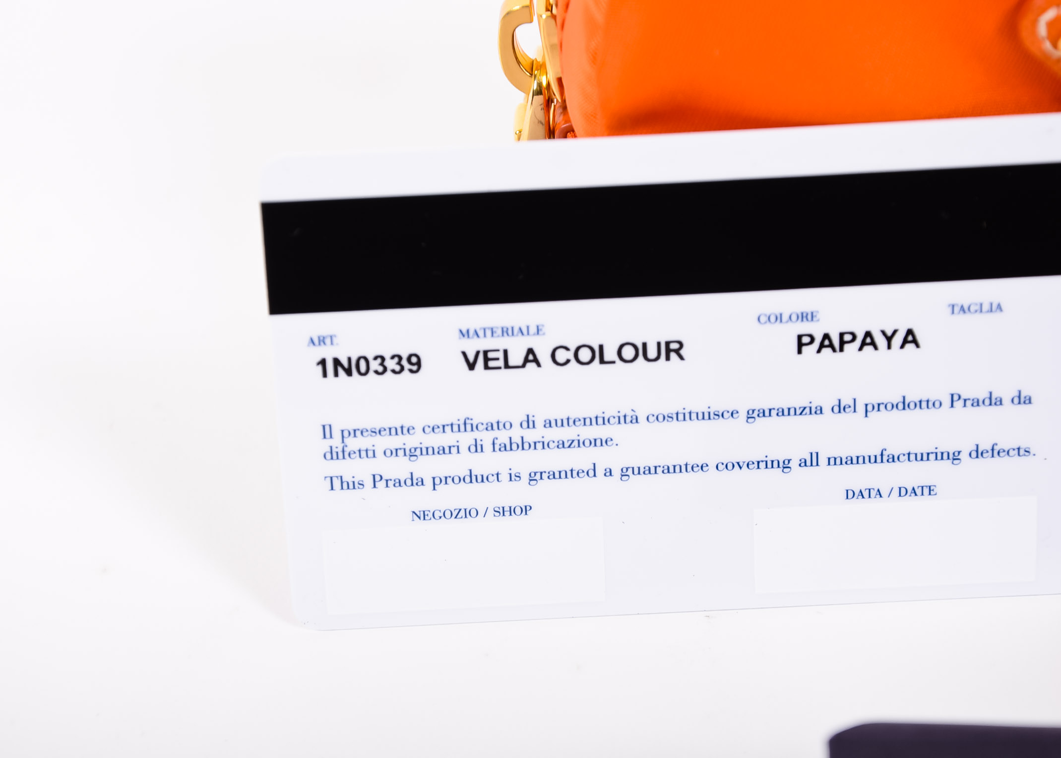 Papaya Prada Zippered Pouch