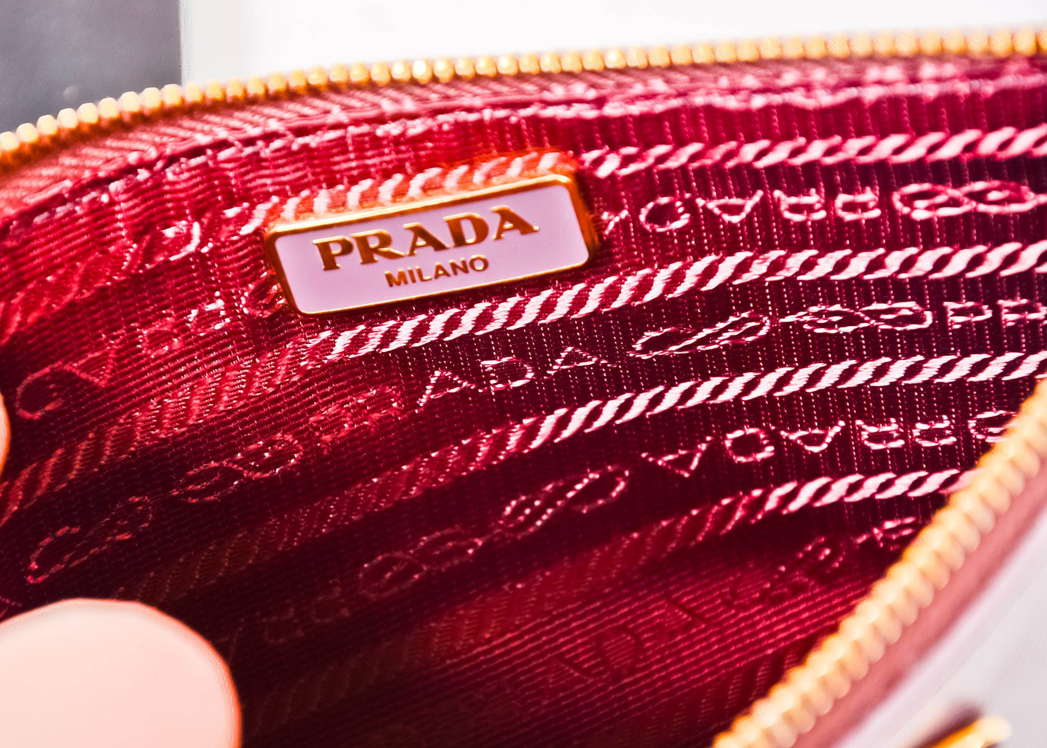 Prada Zippered Pouch in Plum